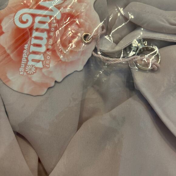 Show Me Your Mumu “Caitlin” Ruffle Maxi Bridesmaids Dress Dusty Blush Pink Large - Picture 7 of 7